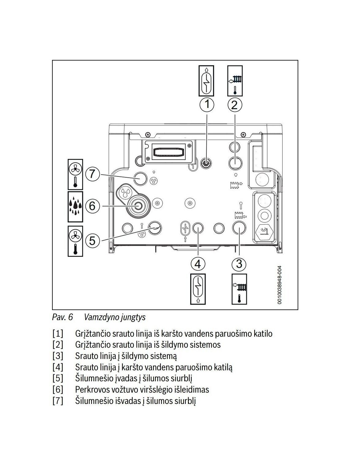 Bosch šilumos siurblio oras-vanduo vidinis blokas Compress 5800iAW 12 E 3 Bosch šilumos siurblio oras-vanduo vidinis blokas Compress 5800iAW 12 E 3