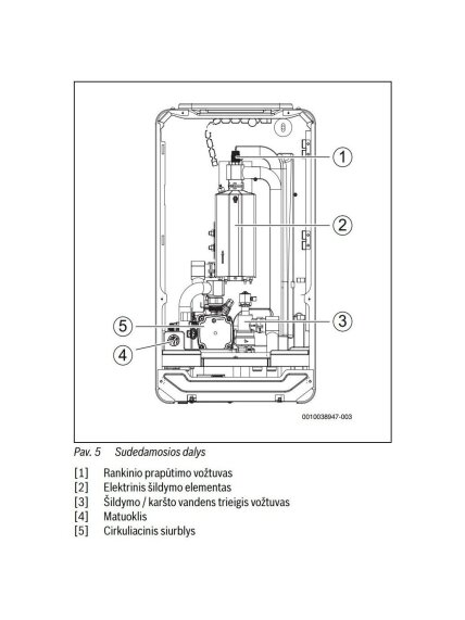 Bosch šilumos siurblio oras-vanduo vidinis blokas Compress 5800iAW 12 E 1