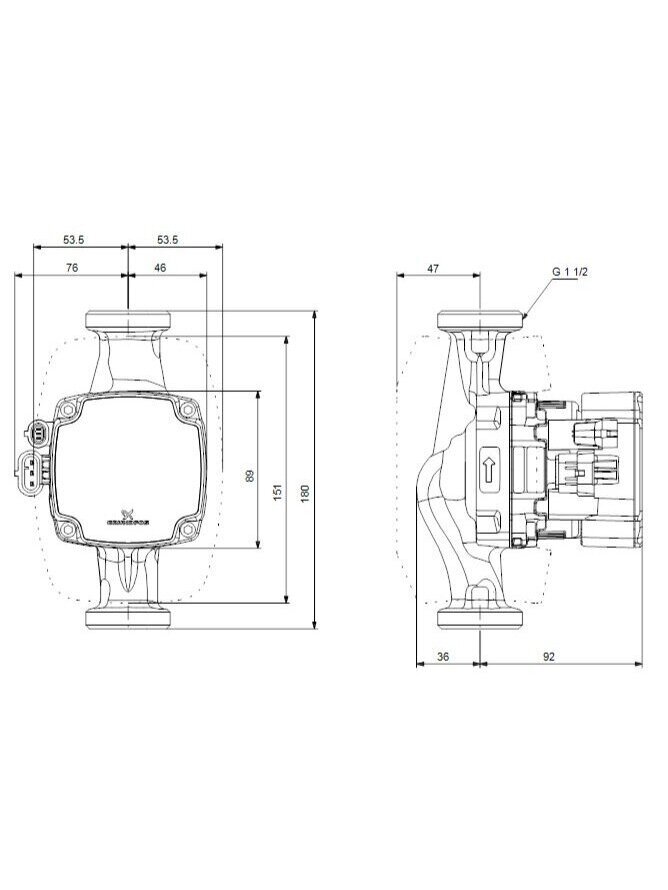 Cirkuliacinis siurblys Grundfos ALPHA2 GO 25-60 180mm 3