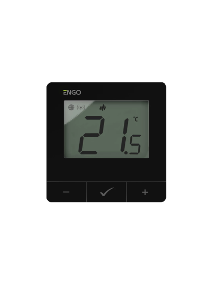 Programuojamas ZigBee/868MHz išmanusis termostatas, baterija, juodas Programuojamas ZigBee/868MHz išmanusis termostatas, baterija, juodas